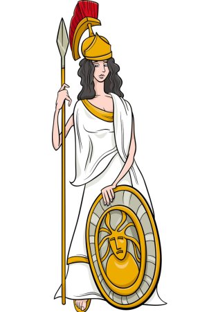 Богиня Афина рисунок