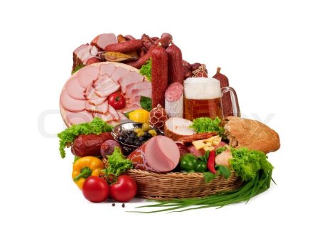Мясные продукты на прозрачном фоне