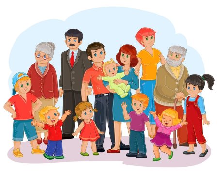 Семья картинки мультяшные