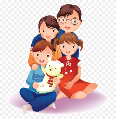 Дети с родителями клипарт