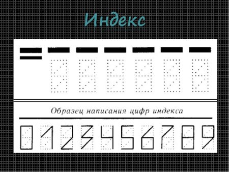 Трафарет для индекса