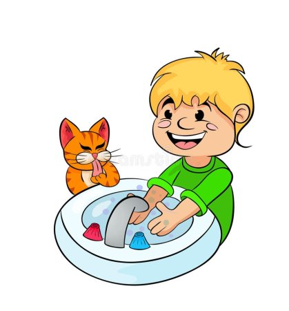 Ребенок моет руки клипарт (48 фото)