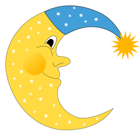 Луна для детей на прозрачном фоне