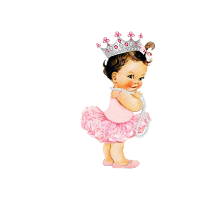 Маленькие принцессы на белом фоне