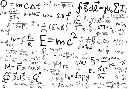 Формулы на прозрачном фоне