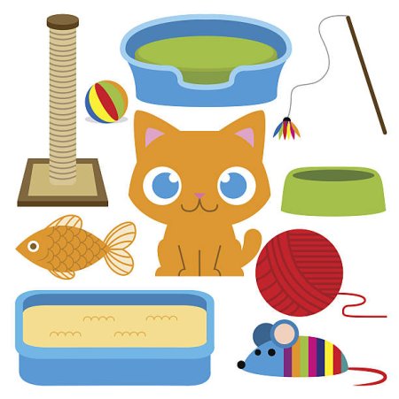 Игрушки для кошек нарисовать