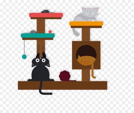 Кошачьи игрушки и домики