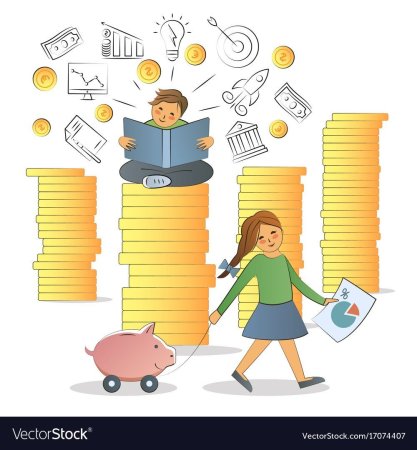 Дети и деньги клипарт