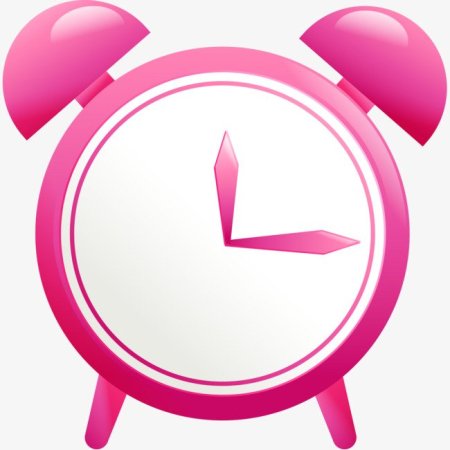 Розовые часы для метрики