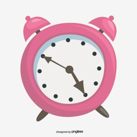 Розовый будильник для метрики