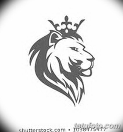 Гравировка Лев с короной