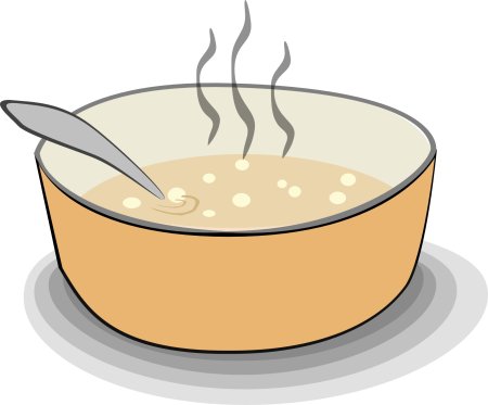Кастрюля с кашей для детей