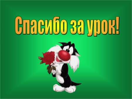 Спасибо за урок для презентации