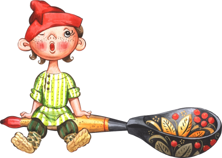 Мальчик с деревянными ложками