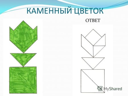 Танграм цветок схема