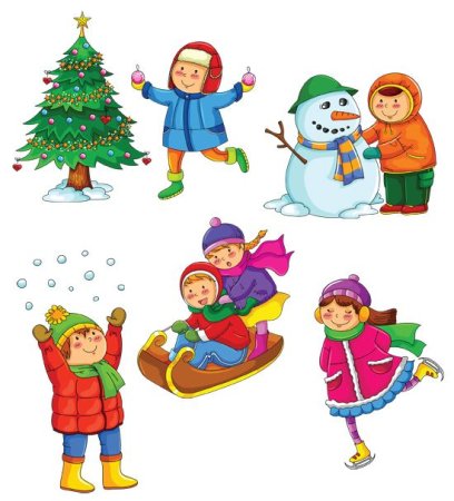Клипарт зима для детского сада