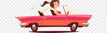 Мультяшная машина с человеком