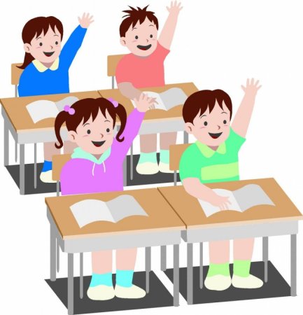 Ученик за партой для детей