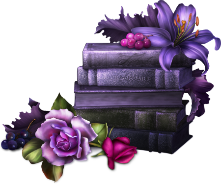 Книга с цветком на прозрачном фоне