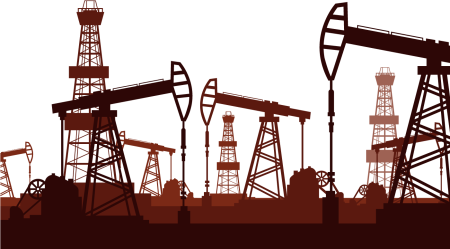 Нефтяная буровая вышка вектор