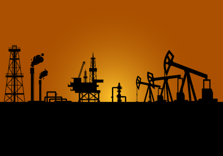 Нефтяная вышка силуэт
