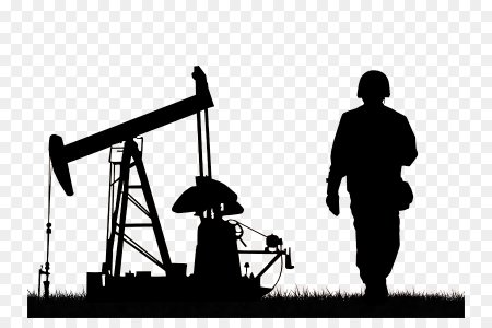 Нефтяная качалка силуэт