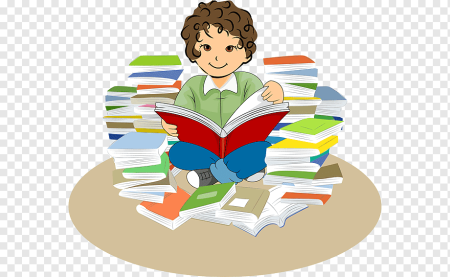 Чтение книги на прозрачном фоне