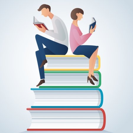 Человек с книгой вектор