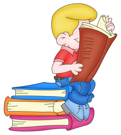 Мультяшные дети с книгами