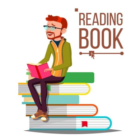 Человек с книгой вектор