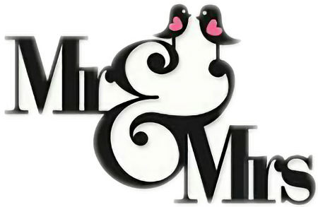 Mr и Mrs логотипы