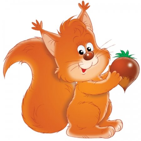Белочка картинка для детей на прозрачном фоне