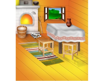 Изба внутри для детей