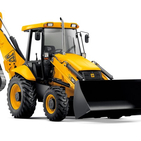 Желтый трактор JCB