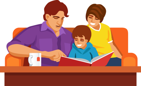 Семья читает книгу клипарт (44 фото)