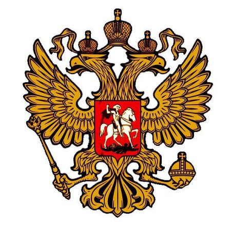 Российский Орел на белом фоне