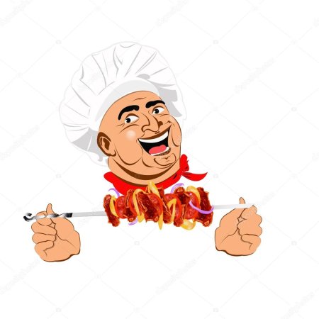 Повар с шашлыком