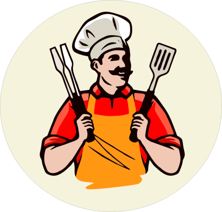 Повар с шашлыком вектор