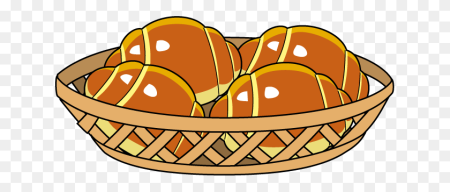 Корзина с пирожками мультяшная