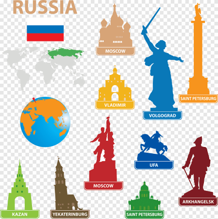 Силуэты достопримечательностей России