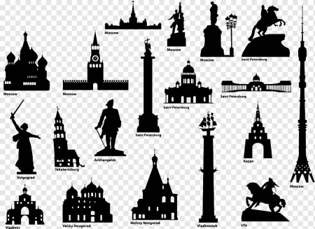 Силуэты достопримечательностей России