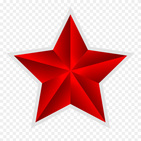 Красная звезда на прозрачном фоне