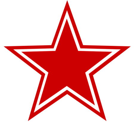 Красная звезда на белом фоне