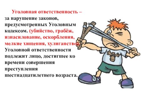 Подросток и закон презентация