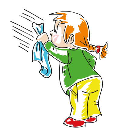 Уборка на прозрачном фоне