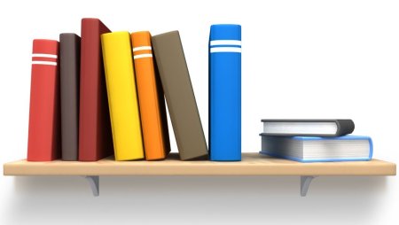 Книжная полка на прозрачном фоне