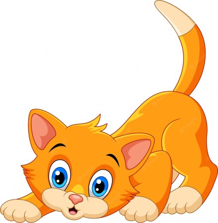 Рыжий кот мультяшный