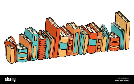 Рисунок книг стоящих в ряд
