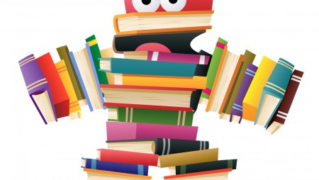 Стопка книг на прозрачном фоне для детей