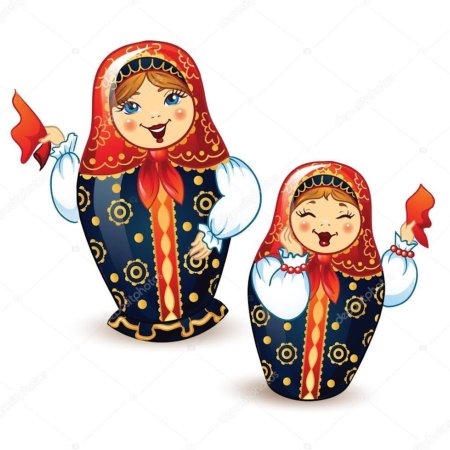 Матрешки с балалайкой и гармошкой